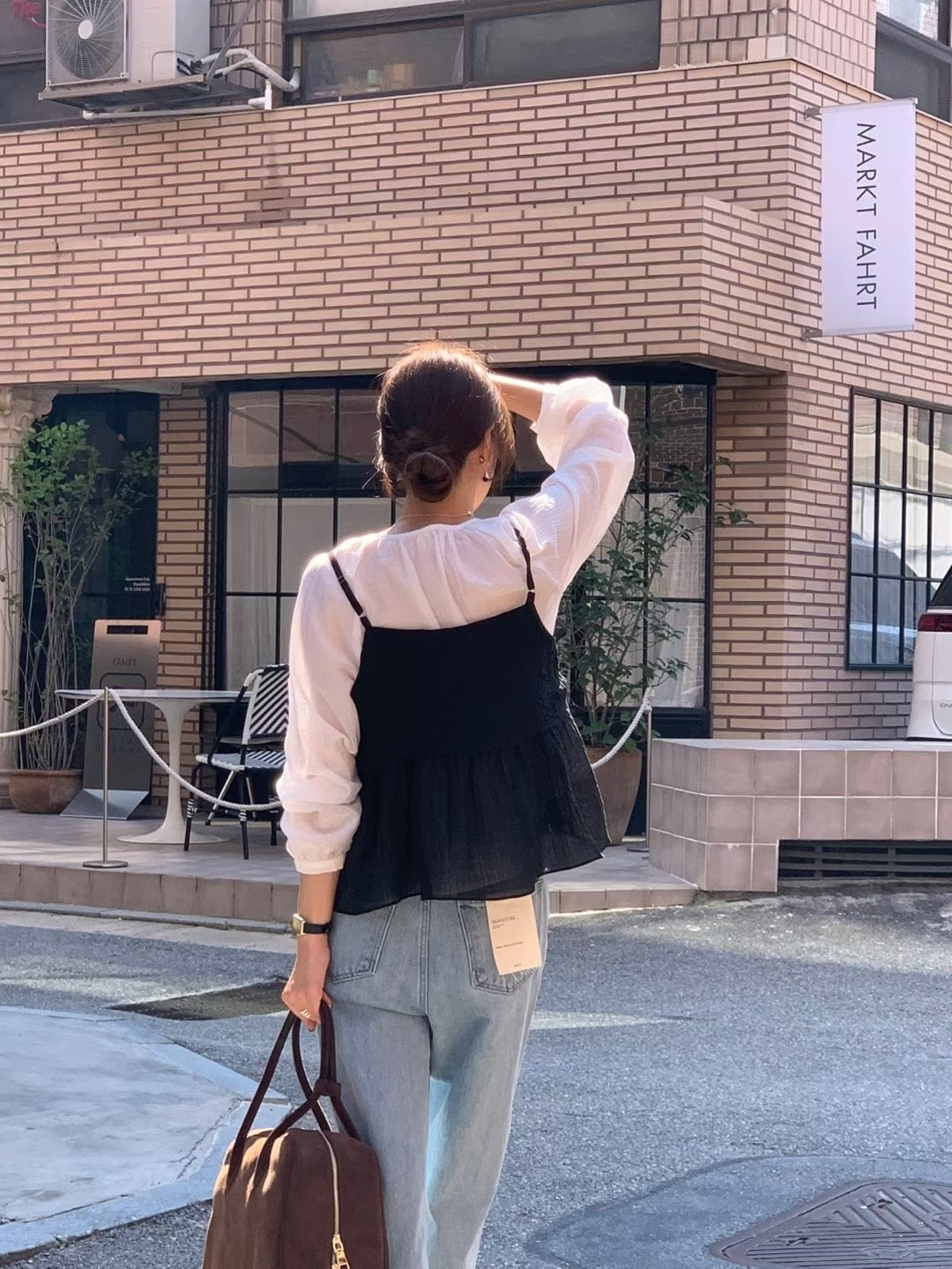 設計師款 // 皺感交叉扭結疊穿小吊帶