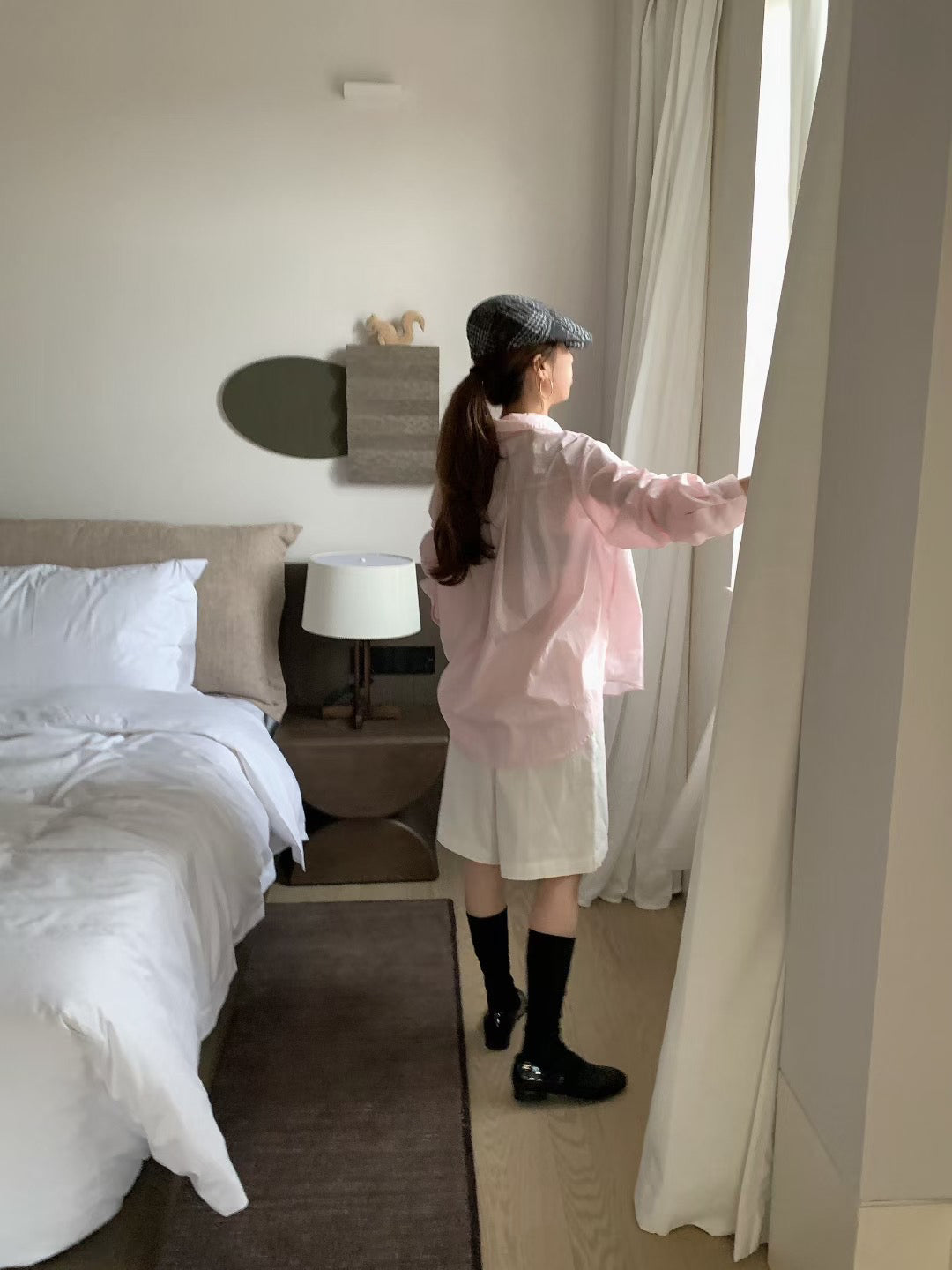 // 超減齡水彩色純色口袋SH