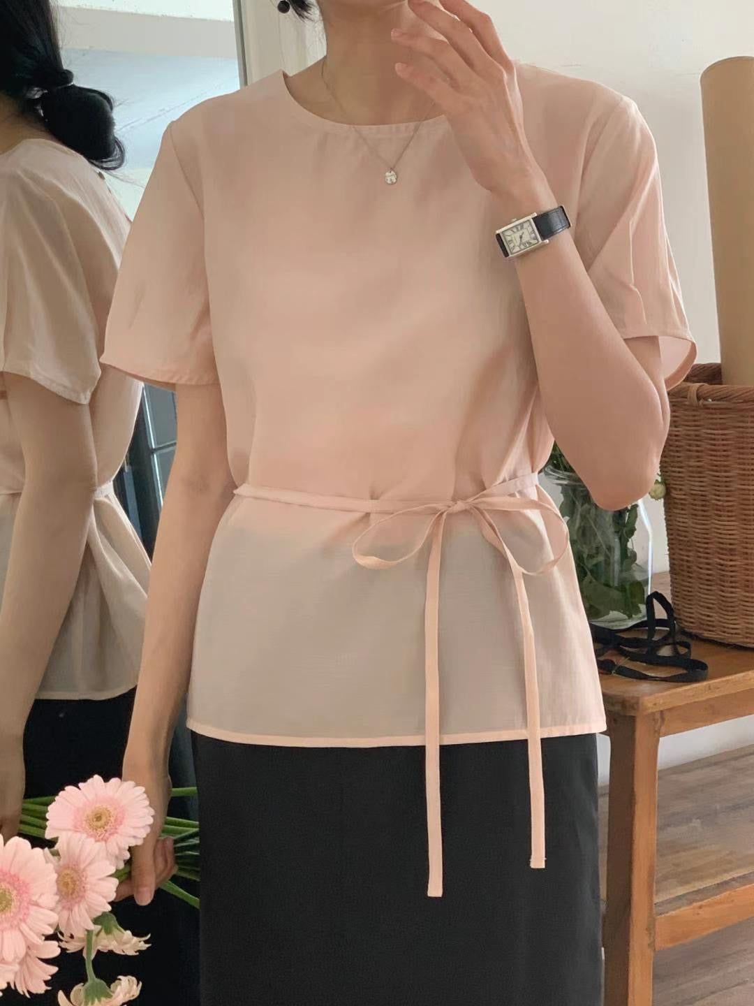 // 光澤感silky連腰繩子BL