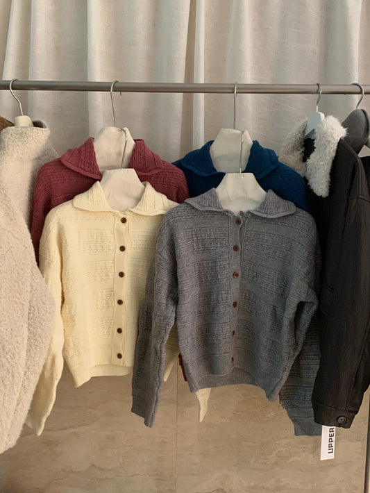 // 四色肌理感織紋翻領CD