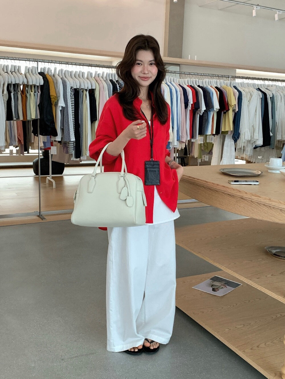 // 高質天絲麻靚色恤衫