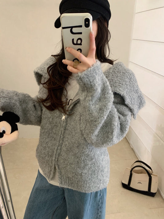 // 10%羊毛圈圈絨大翻領CD