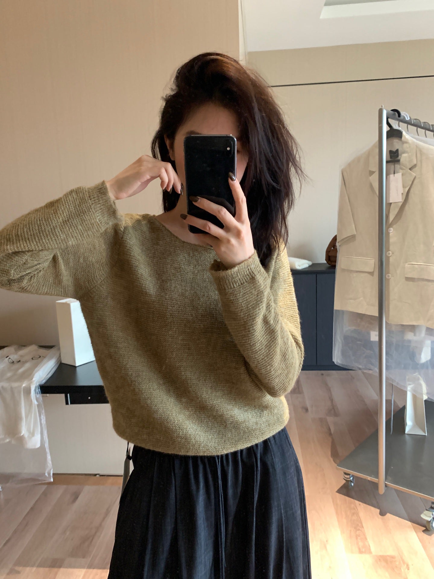 // 橫織紋簡約套頭NT