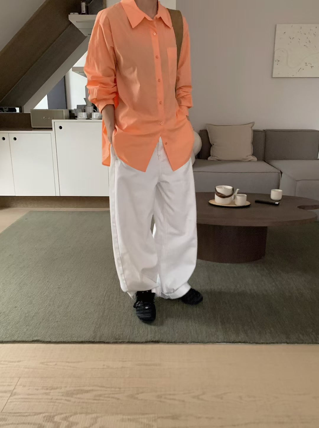// 超減齡水彩色純色口袋SH