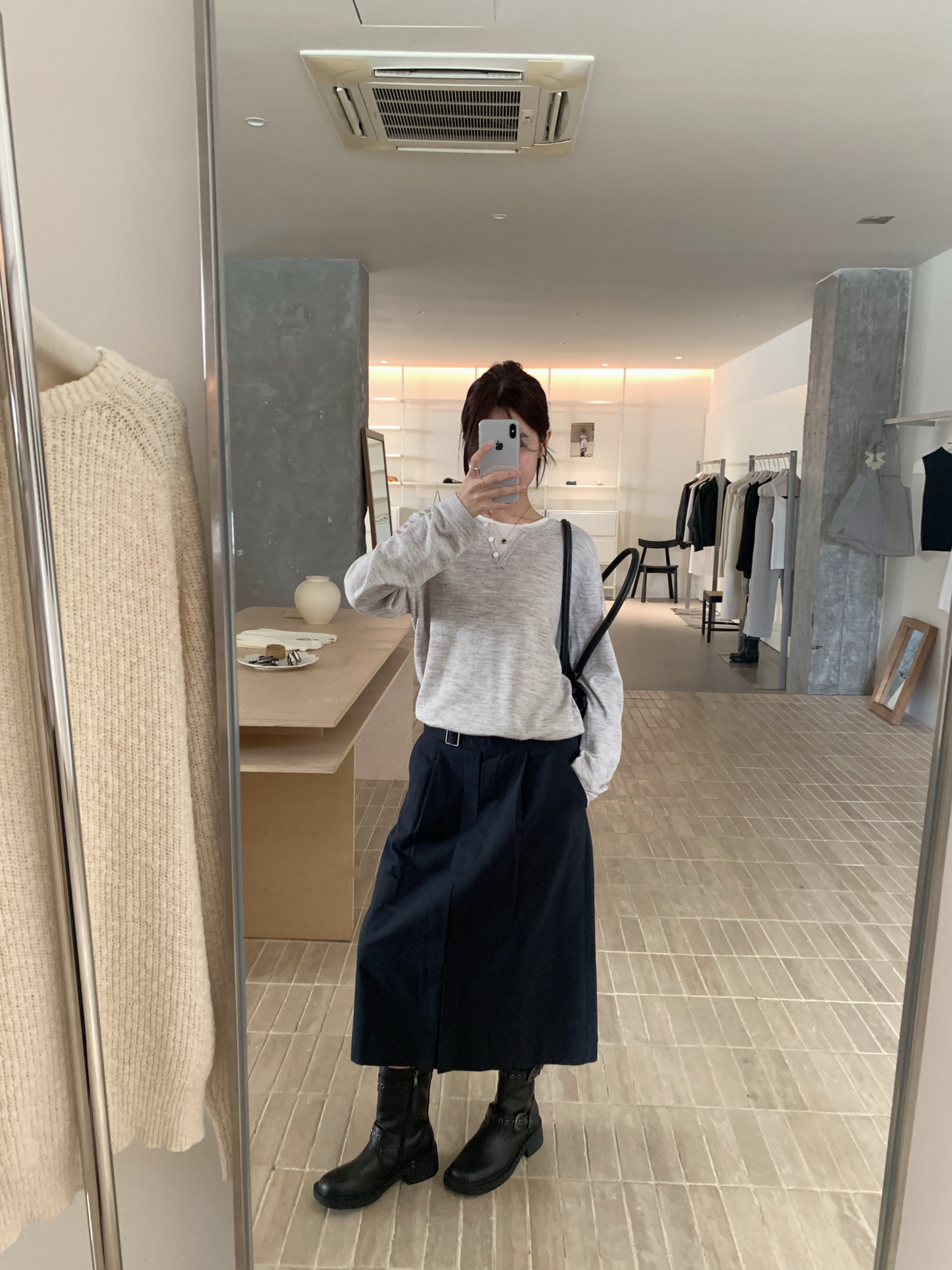 // 假兩件小鈕扣linen NT