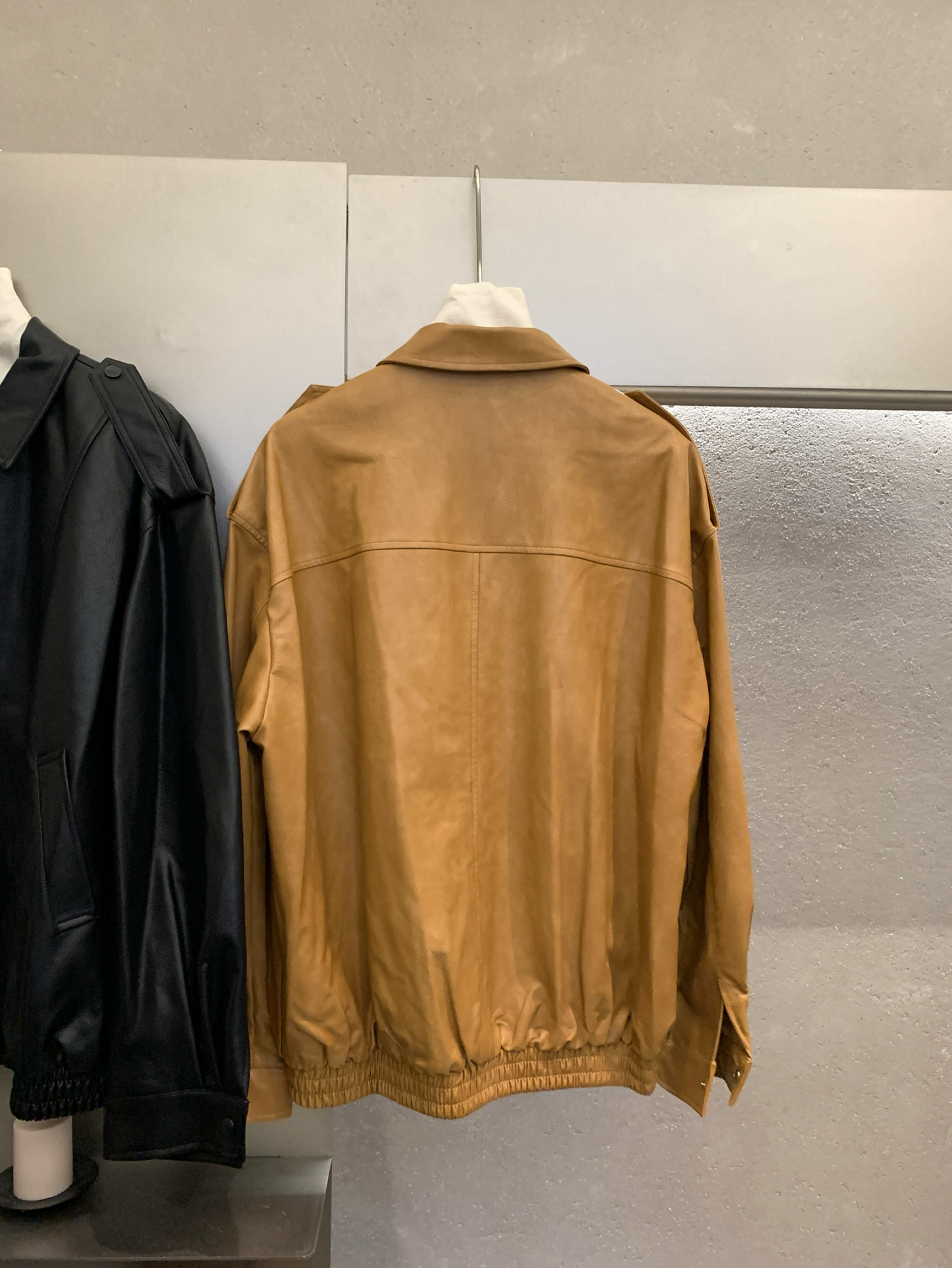 // 復古帥氣彷皮機車外套