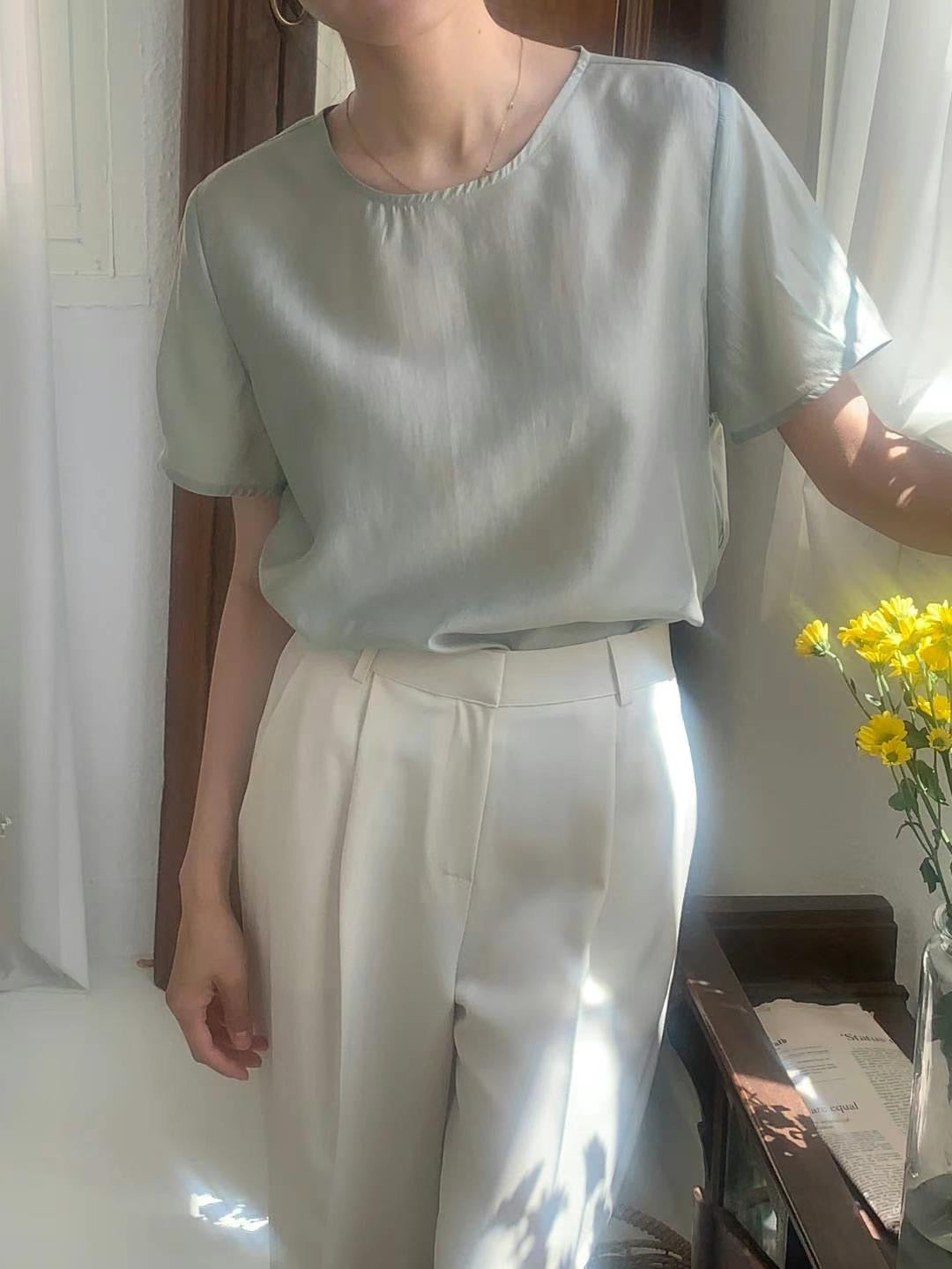 // 光澤感silky連腰繩子BL