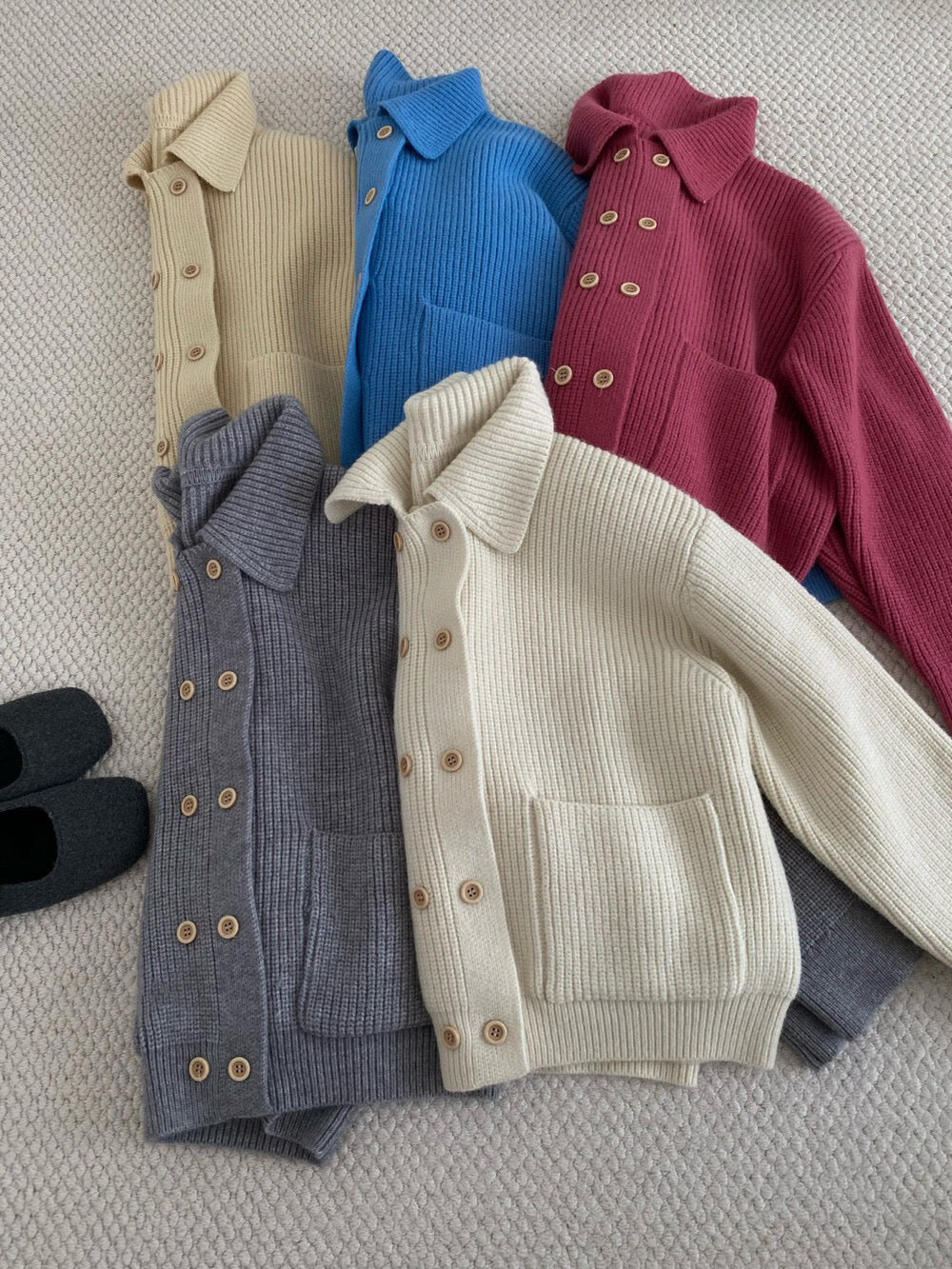 // 慵懶感雙排扣口袋翻領CD