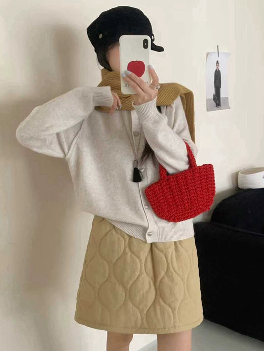 // 30%綿羊毛心心鈕扣插肩CD