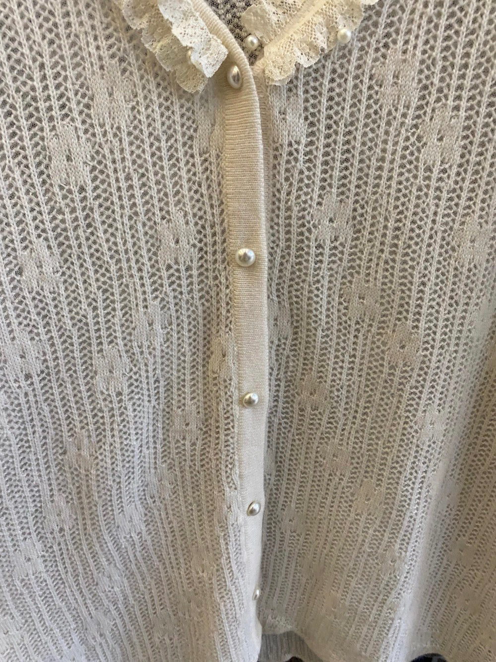 B311 / 肌理感暗刺繡花邊混羊毛BL
