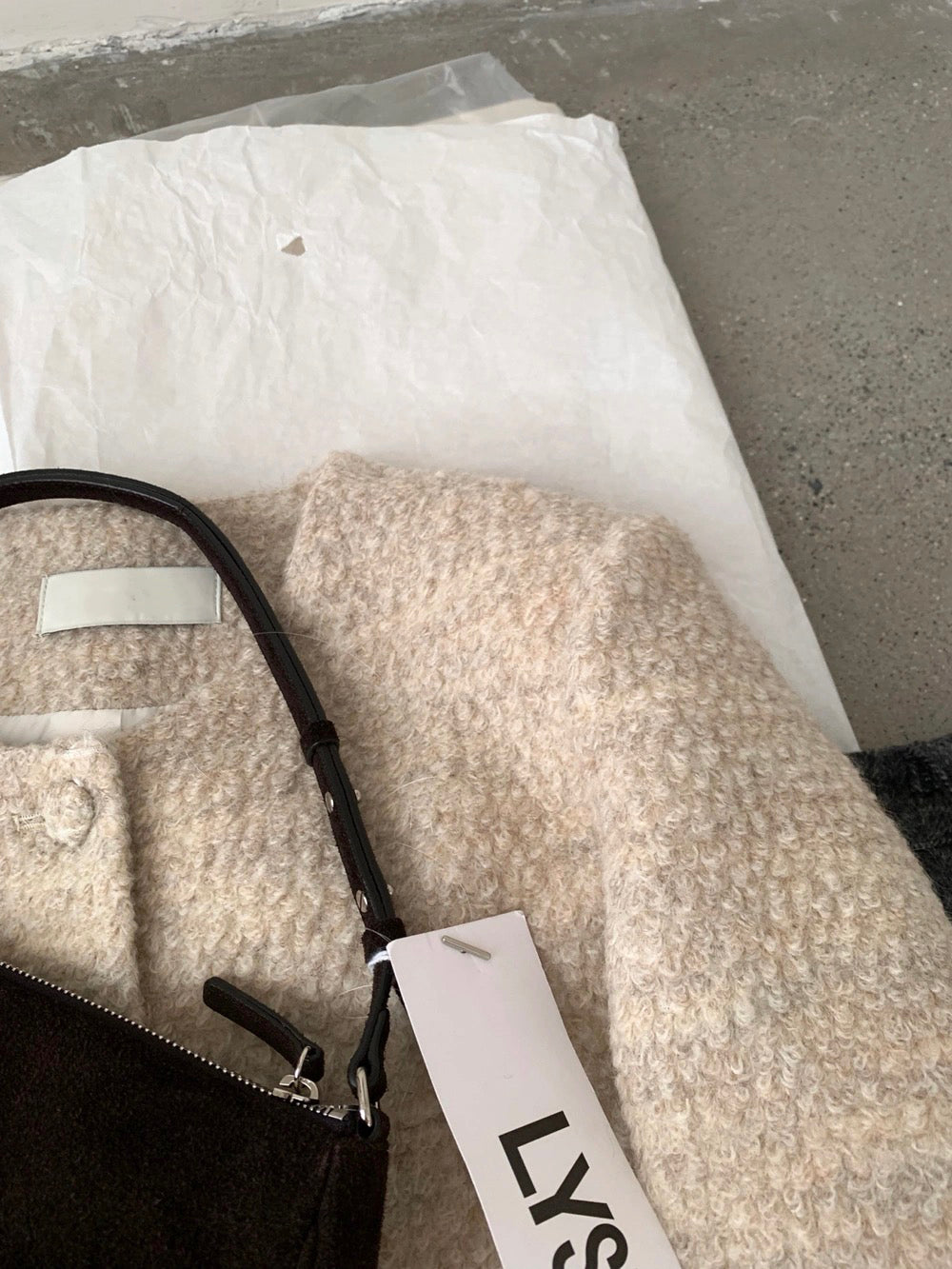 J62 / 高質羊毛圓領包扣tweed外套(50%羊毛)