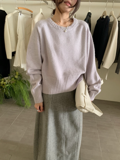 // raccoon35%圓領多色毛衣