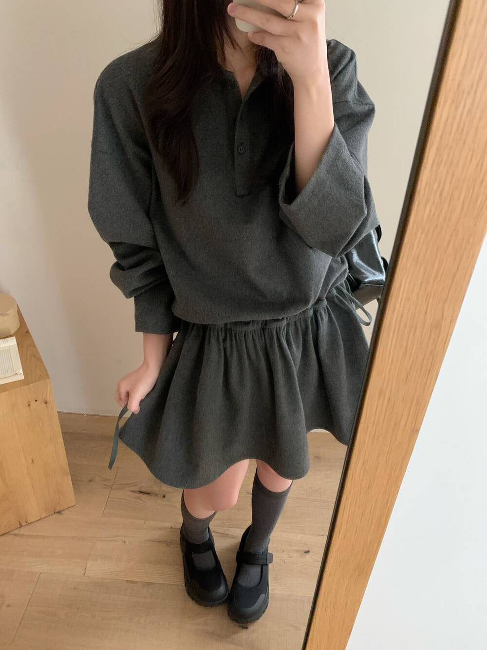 // 休閒運動風可束腰polo領OPS