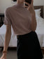 // 超舒服angora wool小半領短袖TEE
