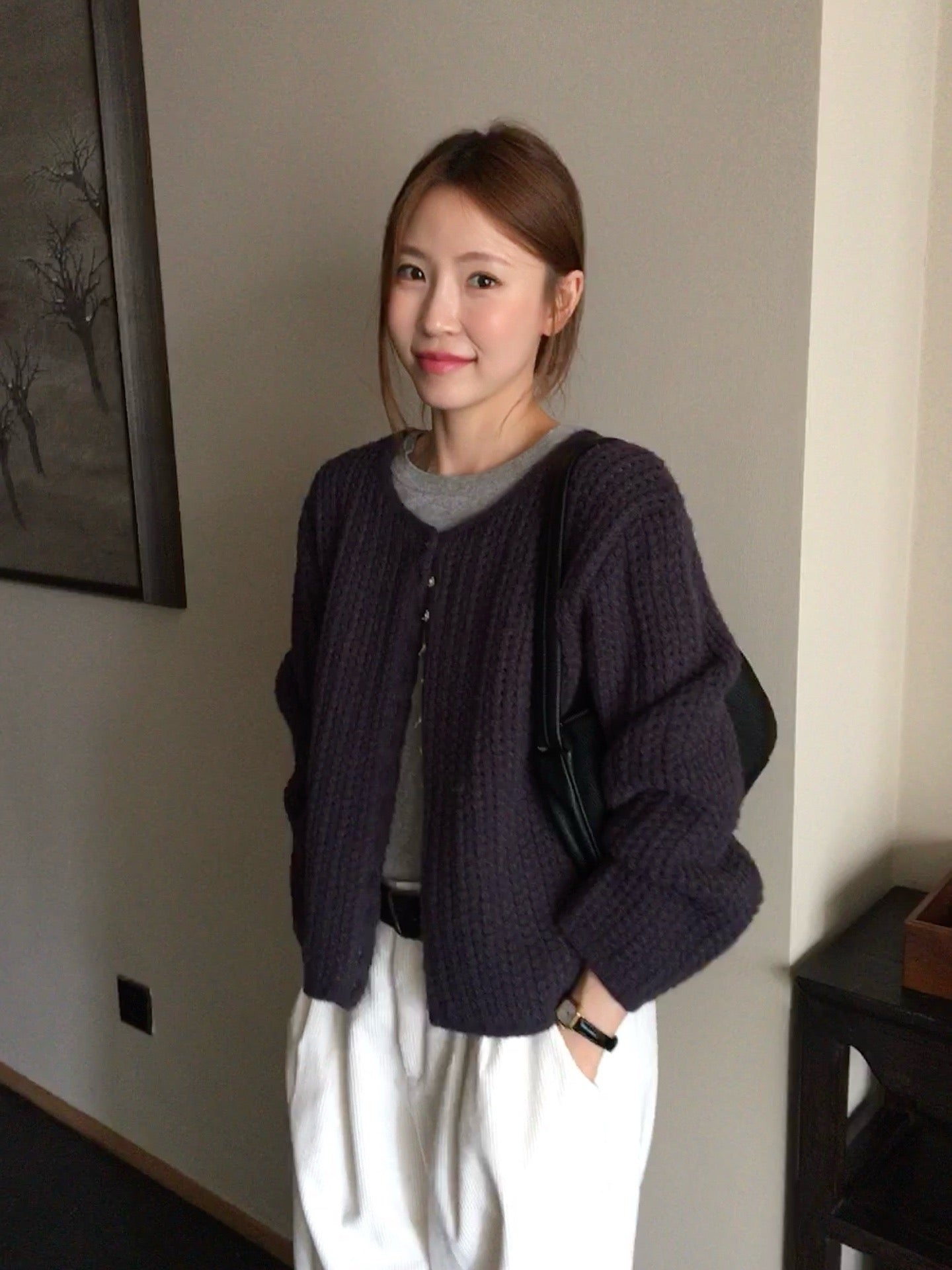 // 溫柔鏤空粗針織CD