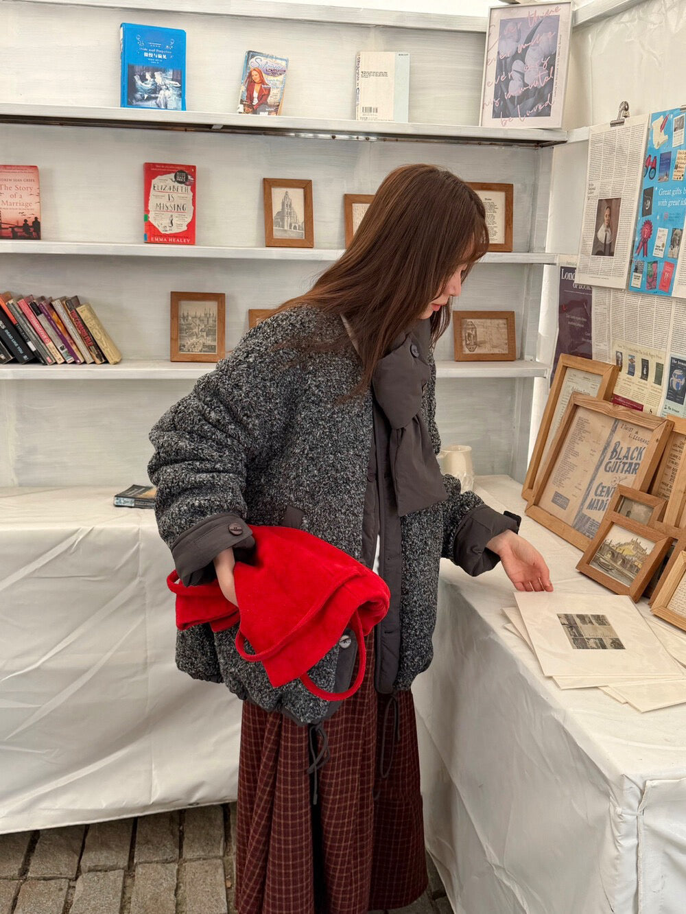 // 可雙面穿90%duck down外套(連頸巾)