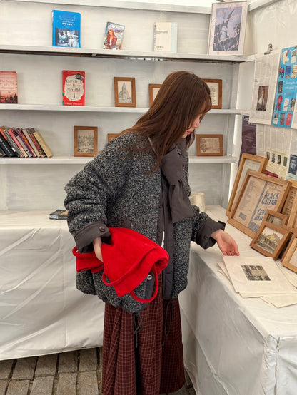 // 可雙面穿90%duck down外套(連頸巾)