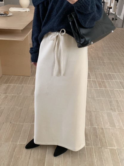 // 超舒服羊絨慵懶綁腰SK