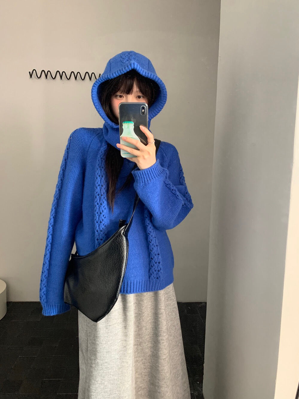 // 連可拆帽子特別織紋NT