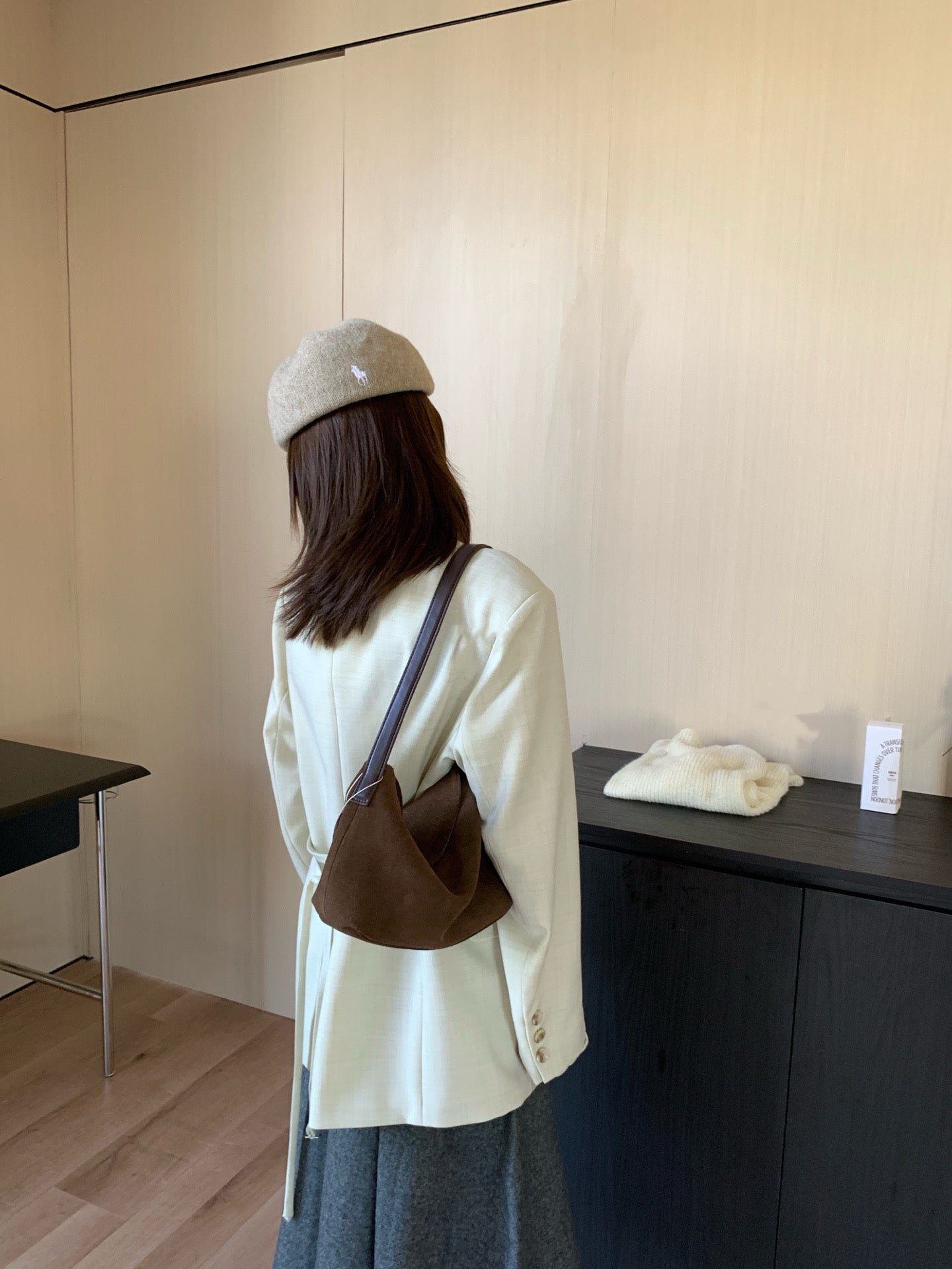 // 高質連腰帶經典西裝外套