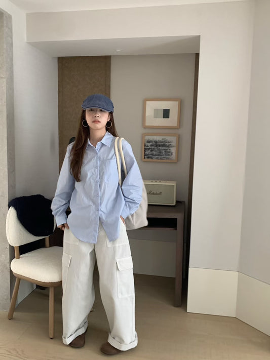 // 超減齡水彩色純色口袋SH