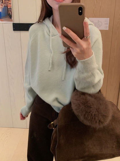 // 超軟糯北極絨連帽毛衣