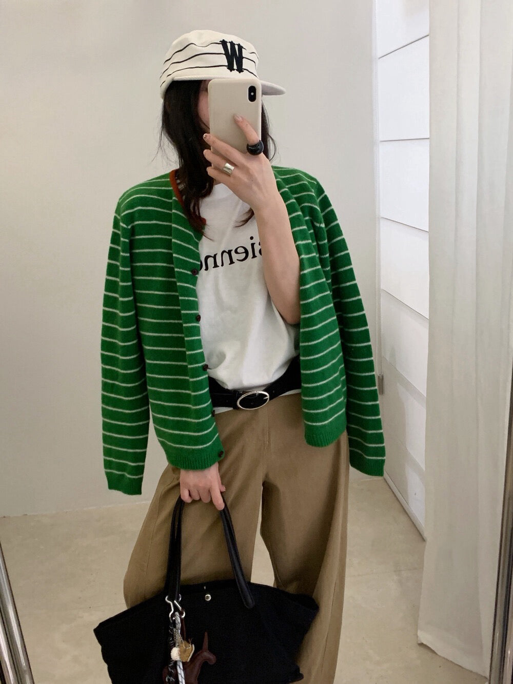 // 100%wool復古撞色包邊間條CD