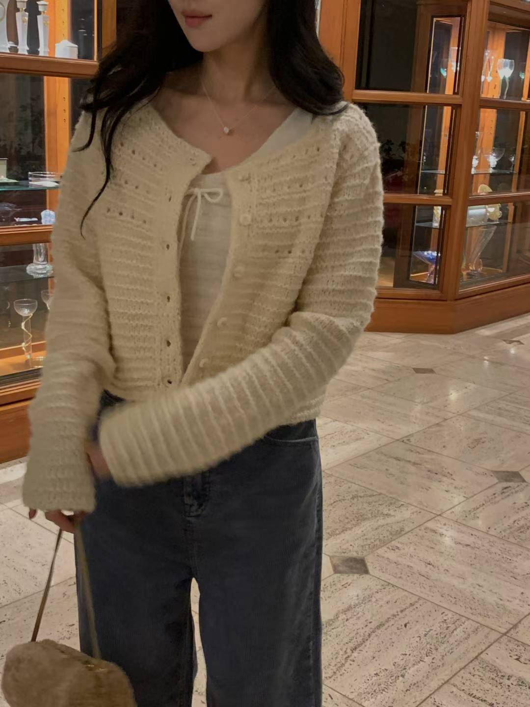 // 超美織紋短款羊毛CD