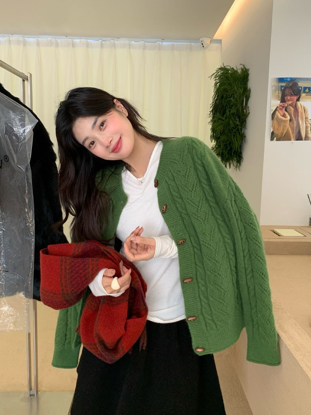 // 復古軟糯牛角鈕麻花CD