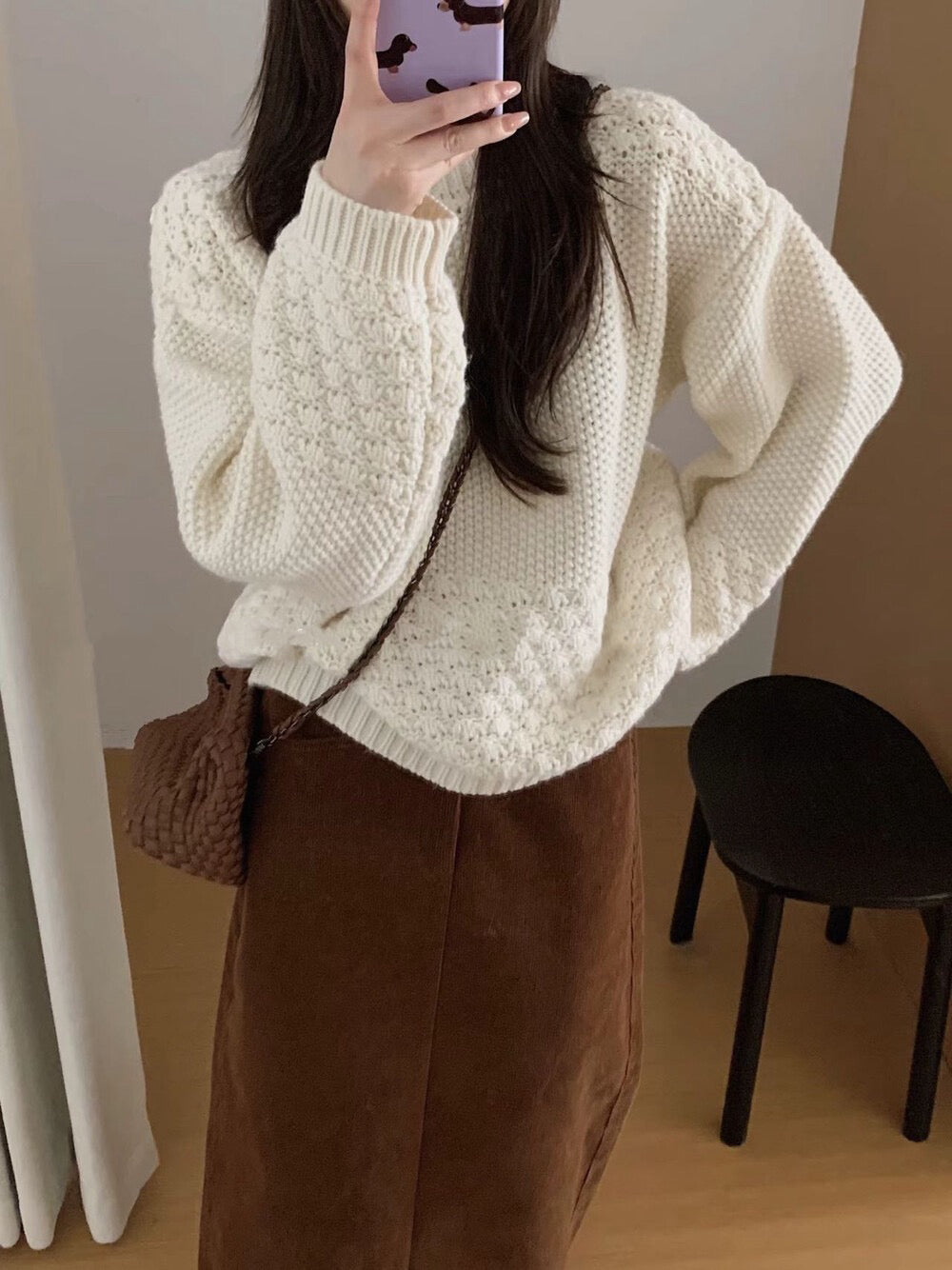 // 菠蘿針重工粗針毛衣