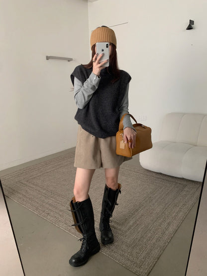 // raccoon+wool垂垂領疊穿必入小短袖NT