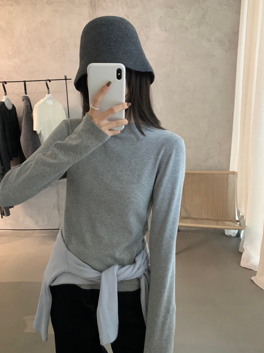 // 12色親膚秋冬百搭彈性TEE