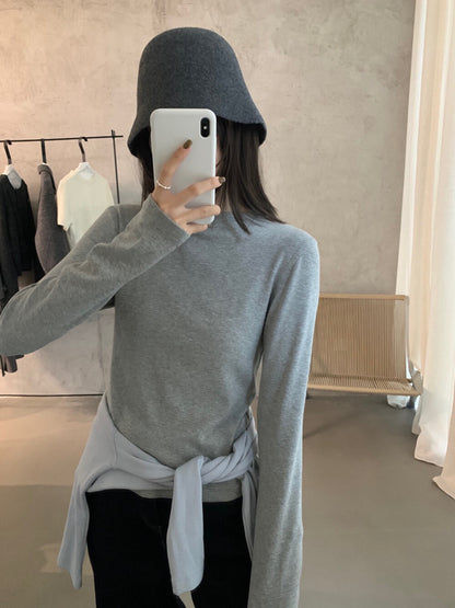 // 12色親膚秋冬百搭彈性TEE