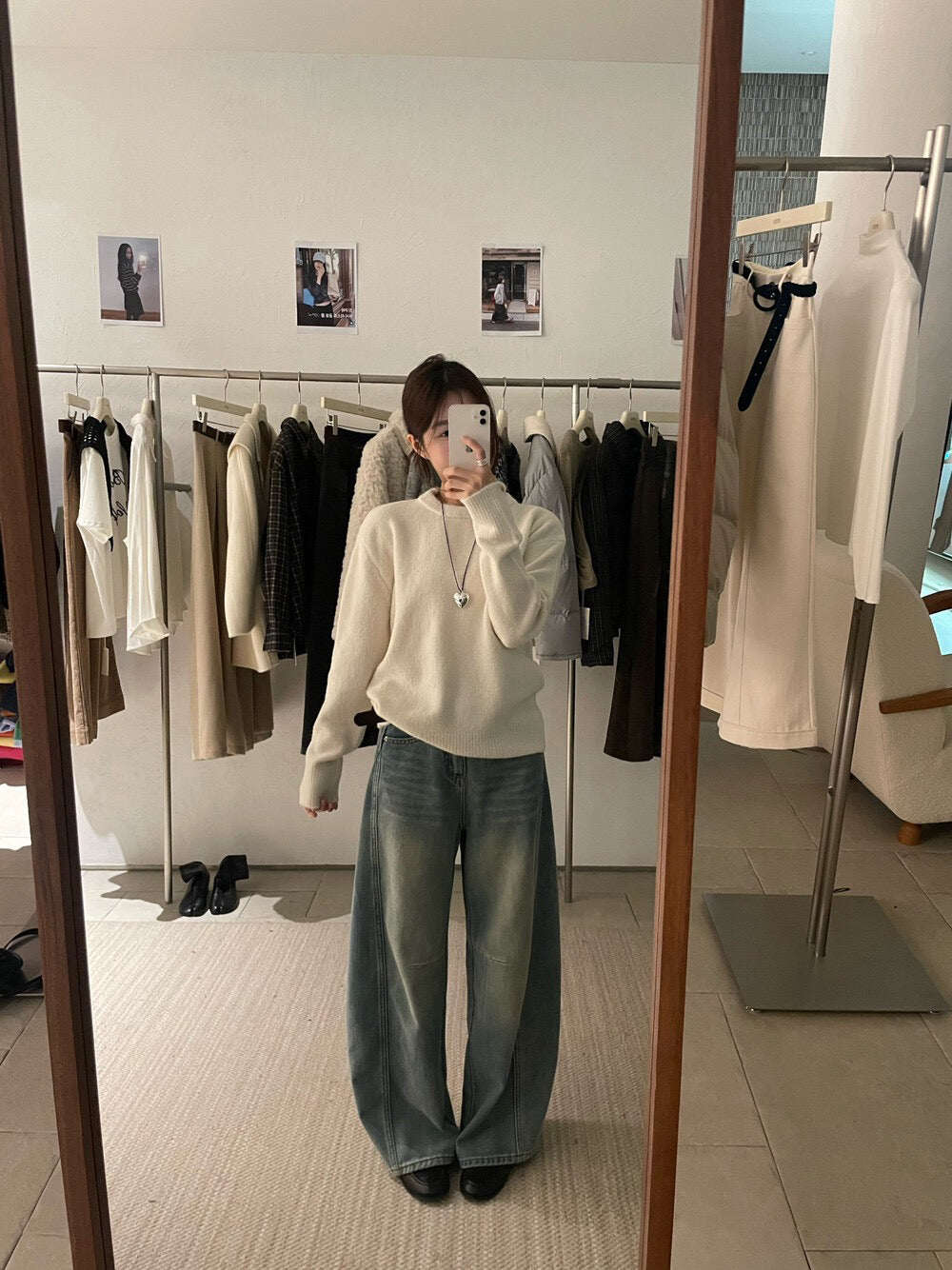 // 軟糯感糖果色系圓領毛衣