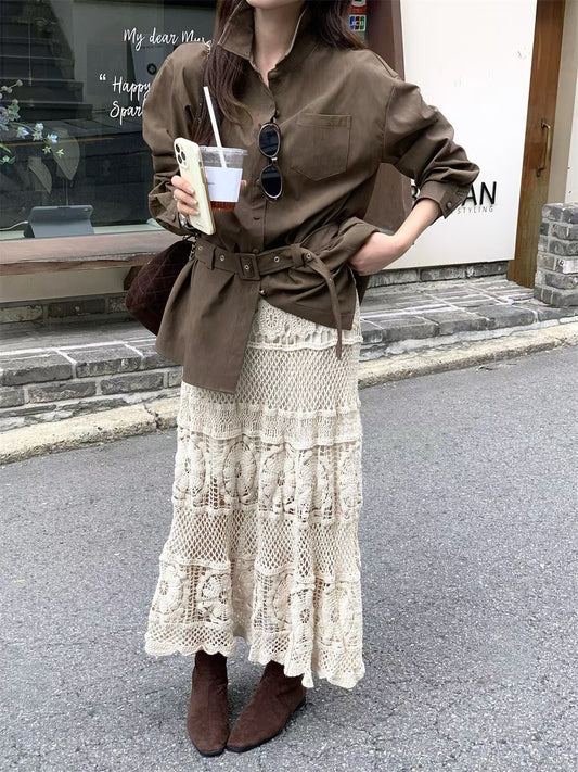 // 極美全鈎針中裙
