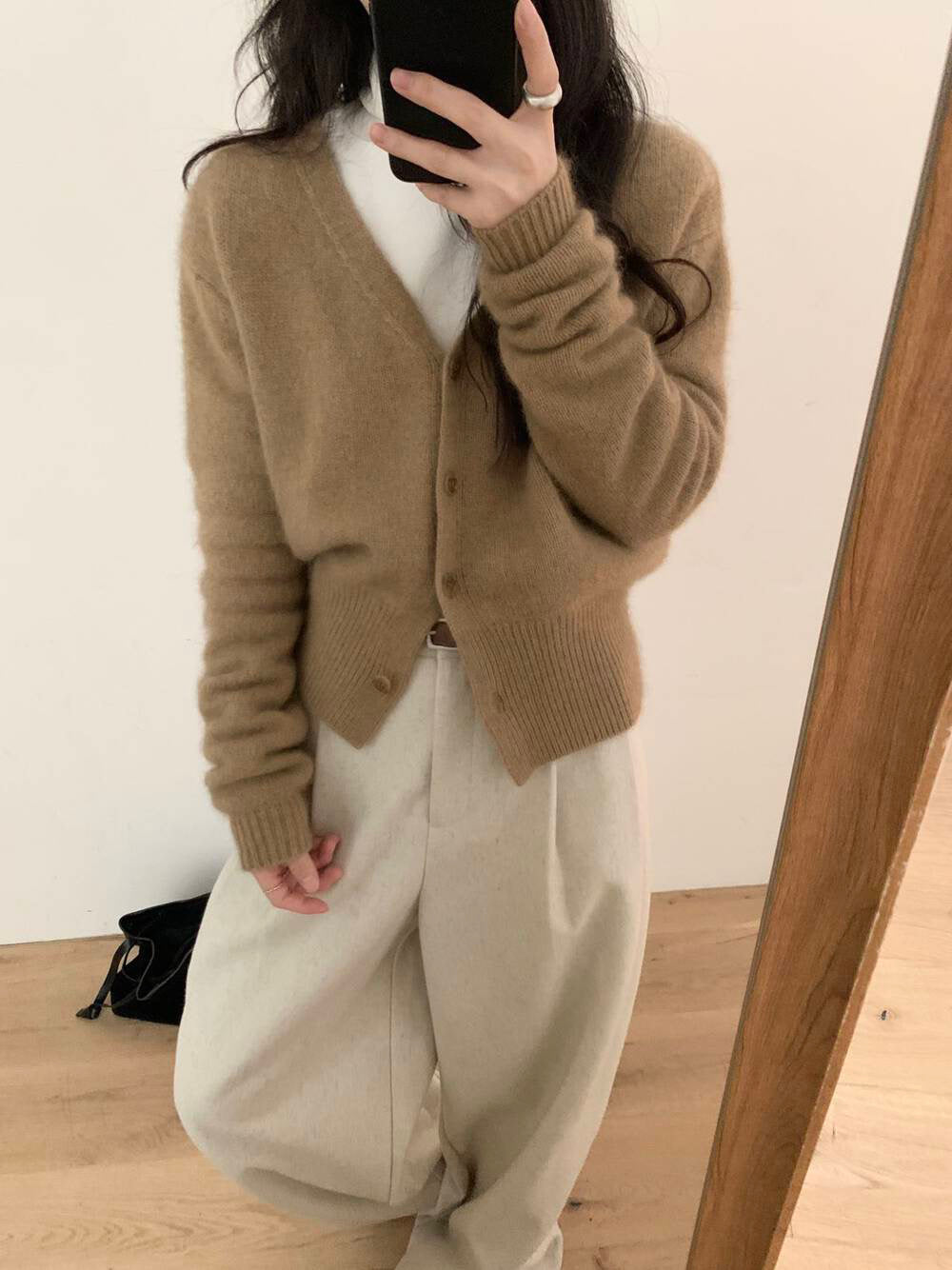 // 40%wool高品質v領開胸CD