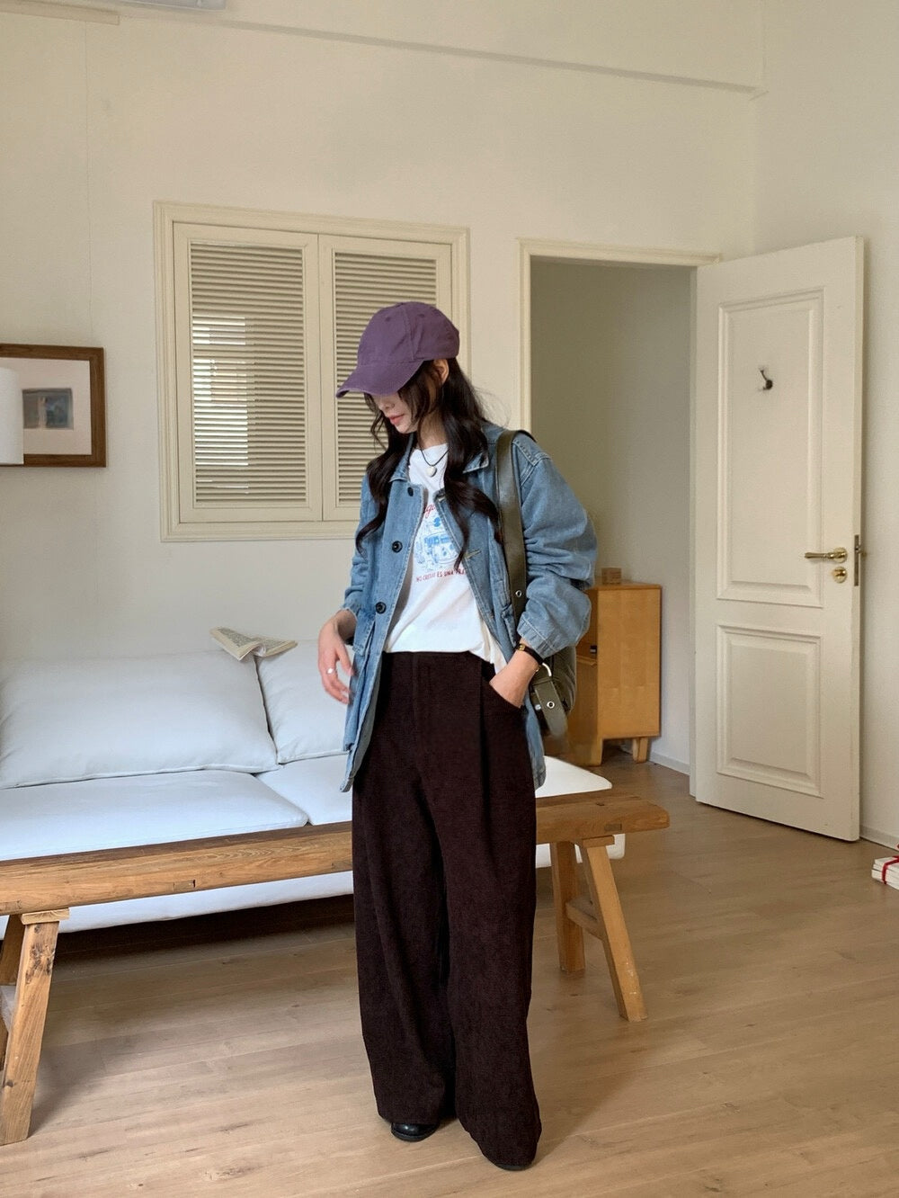 // 慵懶寬鬆超韓牛仔外套