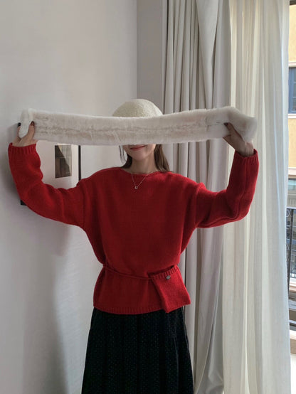 // 20%羊毛疏針圓領NT(連小袋仔)