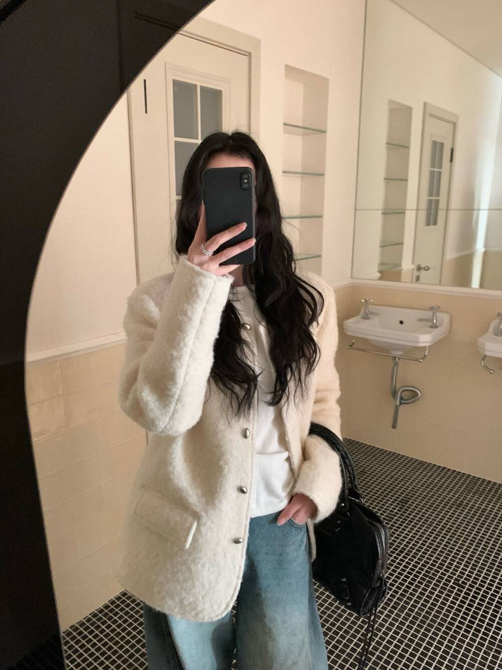 // 65%羊毛法式高級感小香風外套