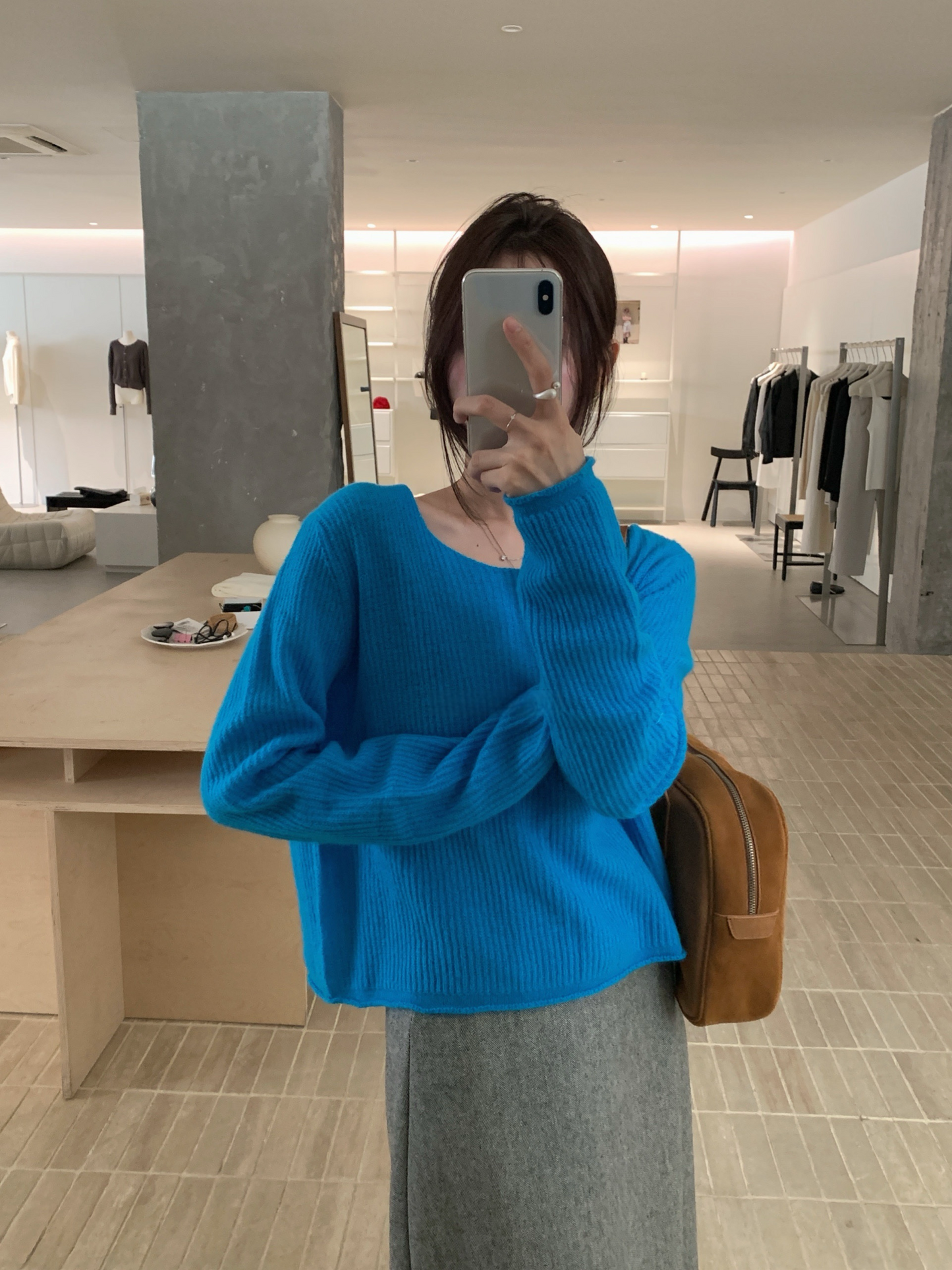 // 卷卷邊直坑紋14色短款NT