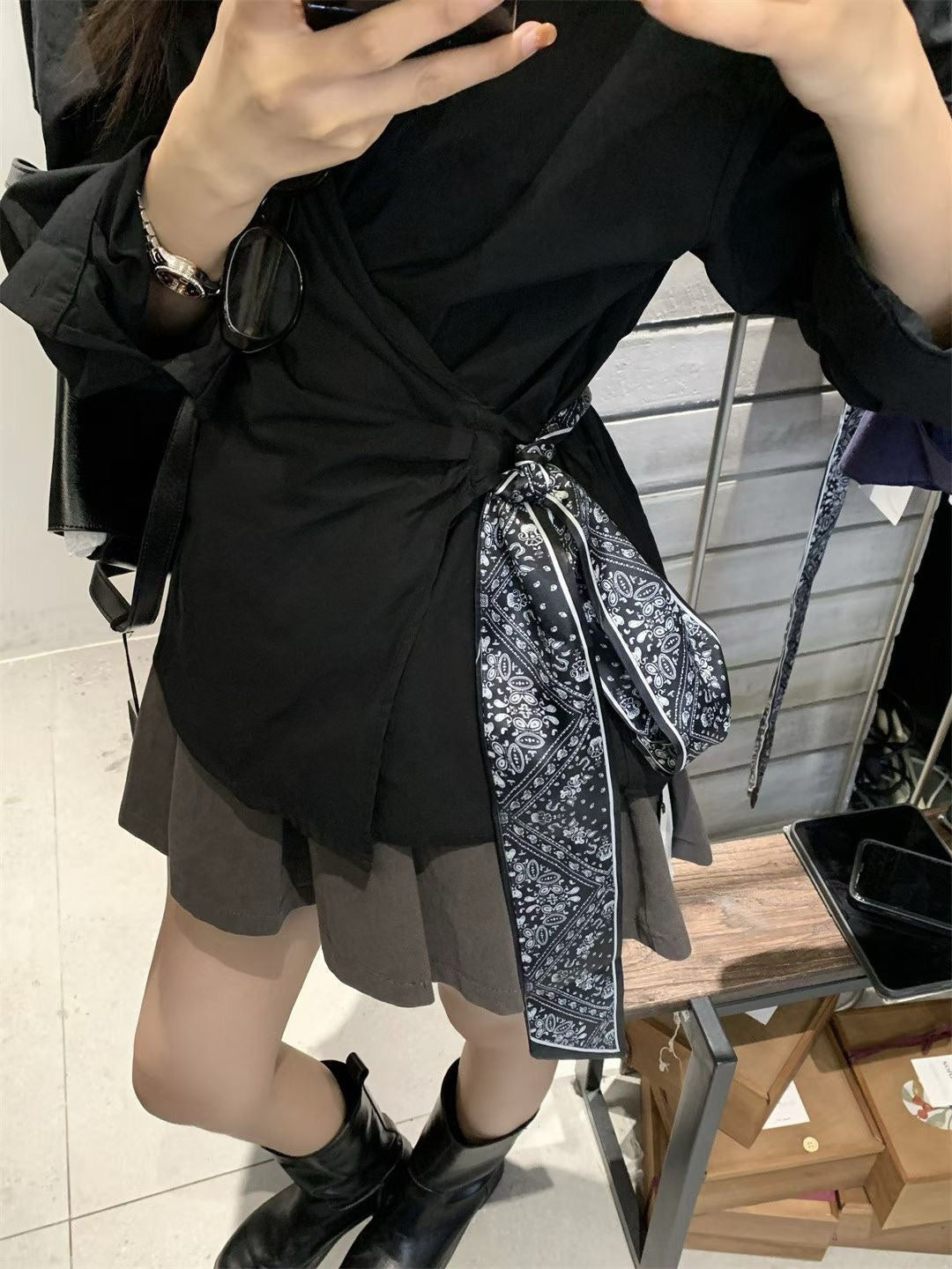 // 高級感印花絲帶綁帶SH