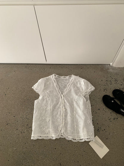 // 絕美重工鈎花小飛袖BL
