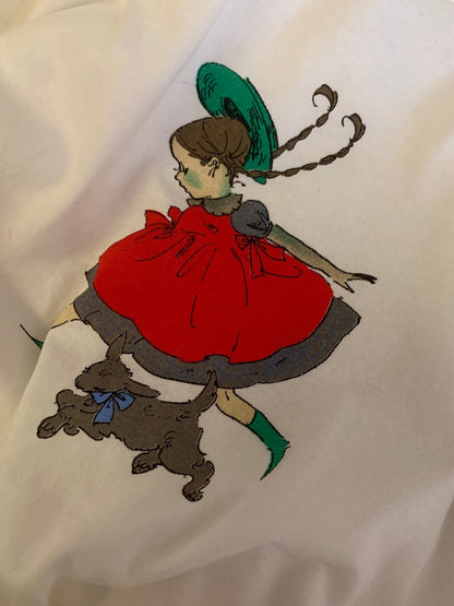 // 少女圖案棉質短袖TEE