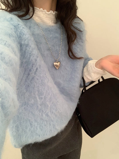 // 溫柔拉毛軟糯感毛衣