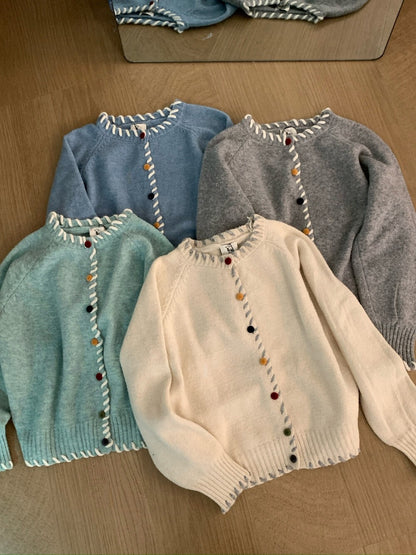 // 6%羊毛手縫線包邊彩扣CD