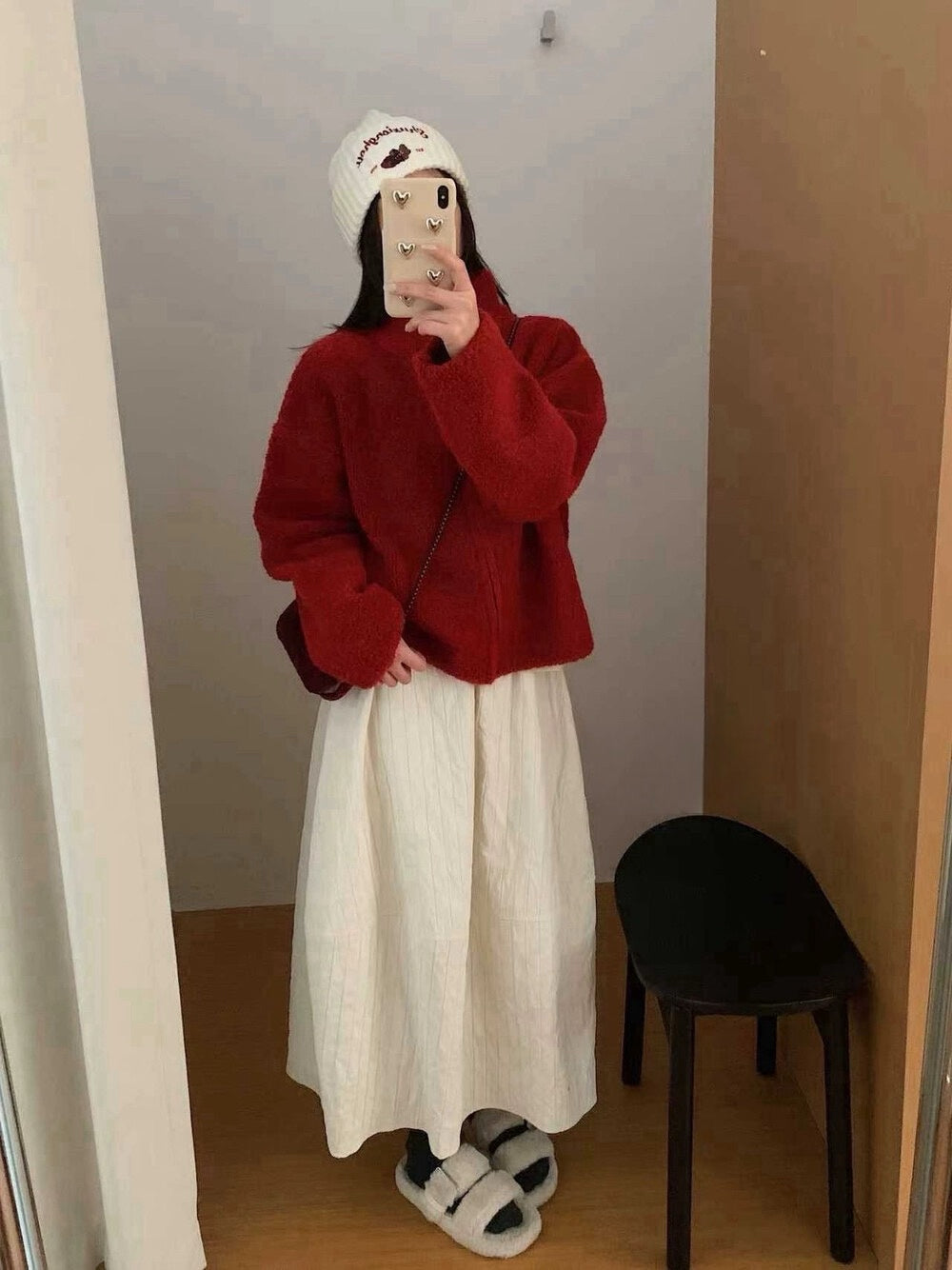 // 30%綿羊毛圈圈毛質感半領拉鍊CD