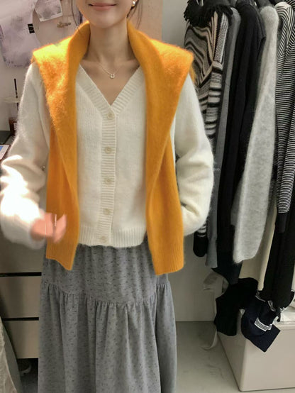 // 8%Wool慵懶感直坑紋邊CD