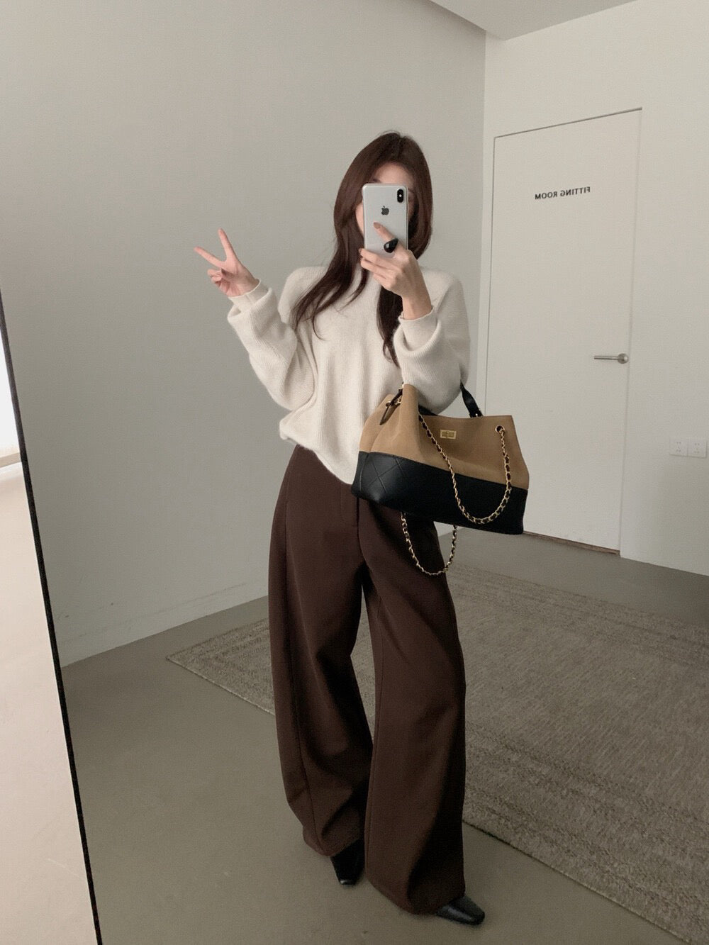 // 今季必入質感加絨彎刀褲(連腰帶)