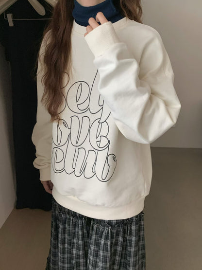 // 超大字母寬鬆版型衛衣
