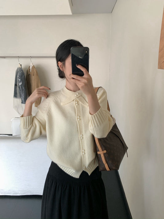 // 設計感交叉領帶double鈕扣CD